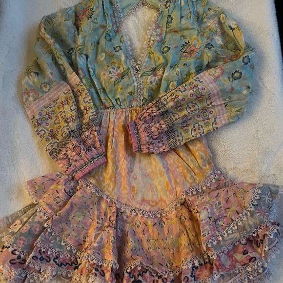 SOLD - NWOT, HEMANT & NANDITA, Missima mini dress in mixed pastels. - Picture 5 of 7